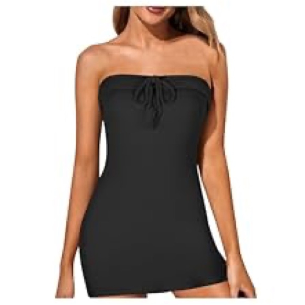Wild Fable  Elegant Black Strapless Dress M